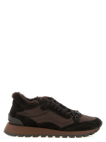 Black Calfskin Athletic Sneakers