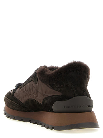 Black Calfskin Athletic Sneakers