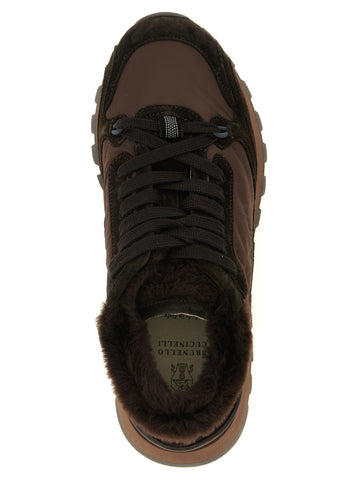 Black Calfskin Athletic Sneakers