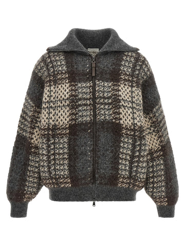 Gray Fabric Cardigan