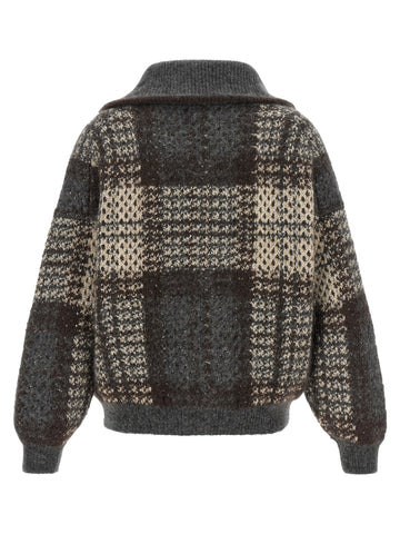 Gray Fabric Cardigan