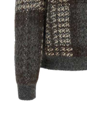 Gray Fabric Cardigan