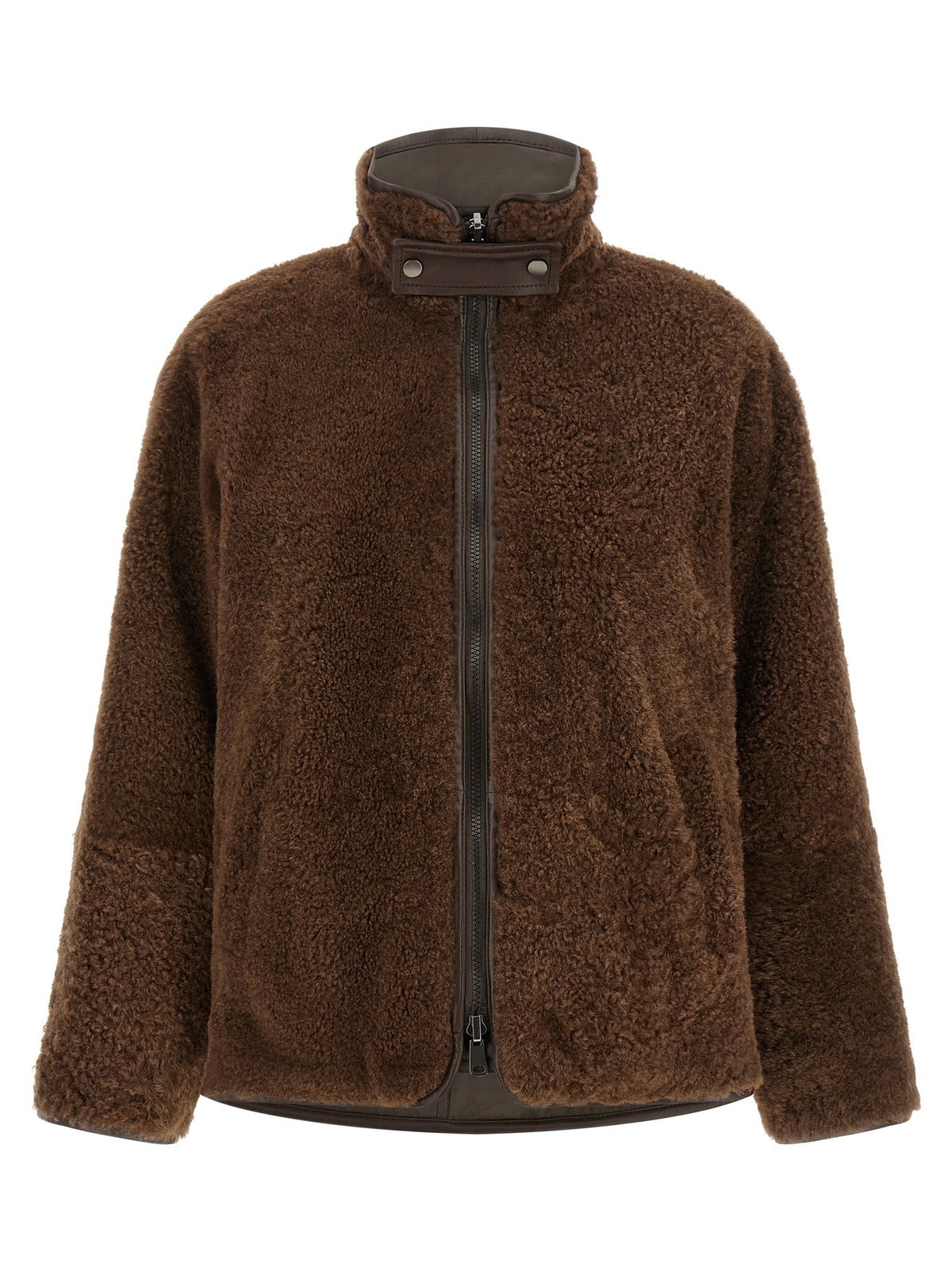 Brown Lamb Leather Biker Jacket