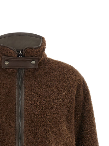 Brown Lamb Leather Biker Jacket