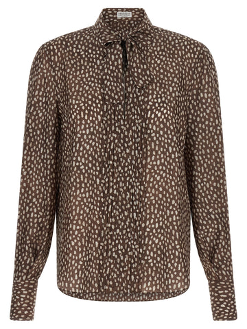 Brown Silk Blouse