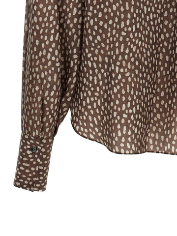 Brown Silk Blouse