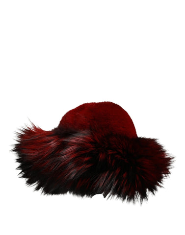 Red Fox Mink Fur Womens Bucket Capello Hat