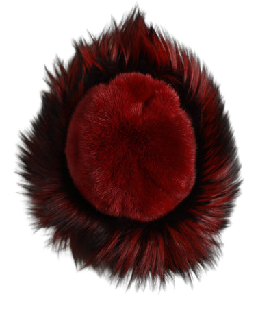 Red Fox Mink Fur Womens Bucket Capello Hat