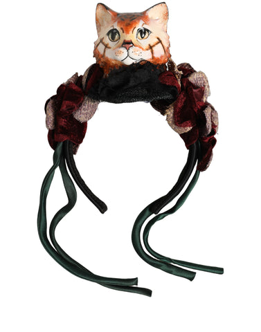 Multicolor Velvet Bengal Cat Silk Headwear Headband