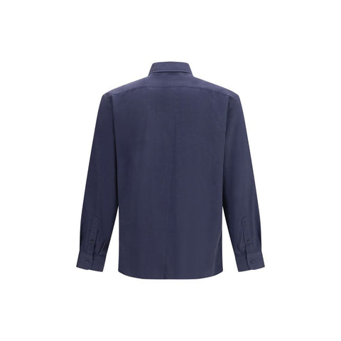 Blue Cotton Dress Shirt