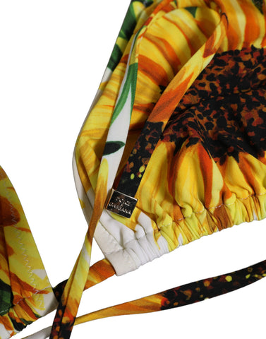 Multicolor Floral Halter Beachwear Bikini Top