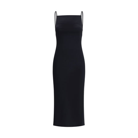 Black Viscose Casual Dress