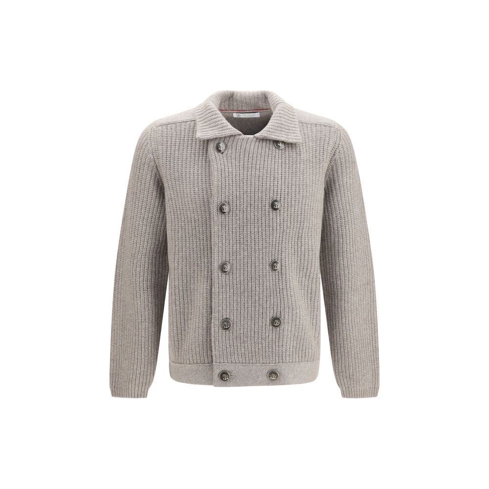 Gray Cashmere Cardigan