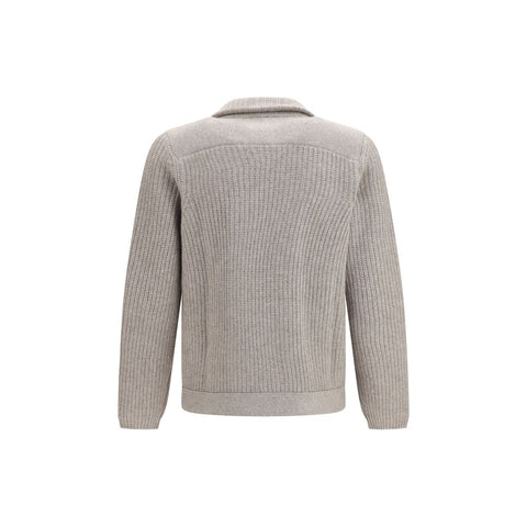 Gray Cashmere Cardigan