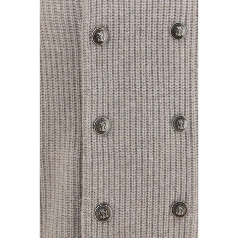 Gray Cashmere Cardigan