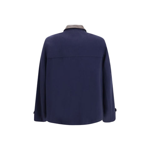 Blue Wool Oves Aries Full-Length Jacket
