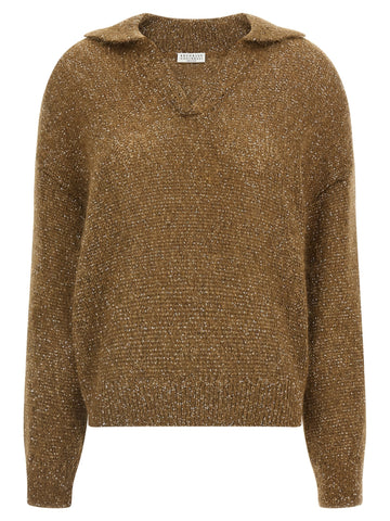 Brown Polyamide Polo Shirt