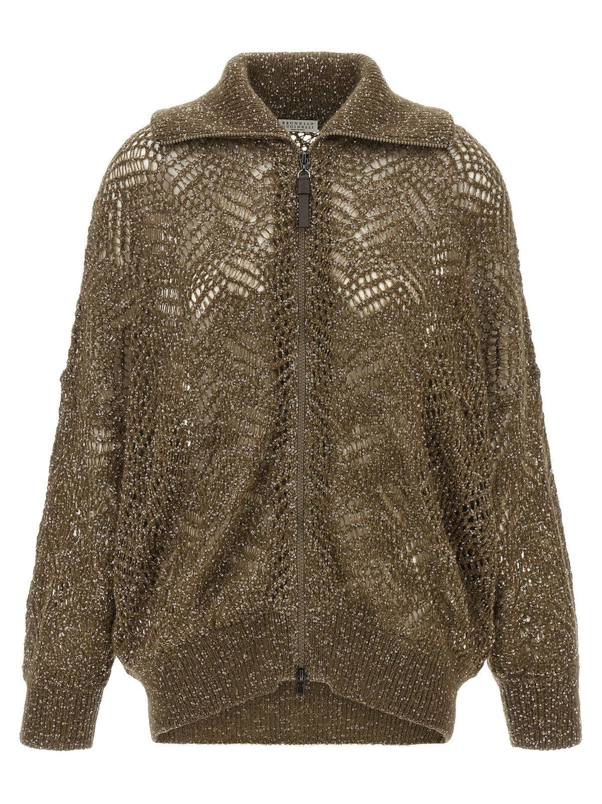 Brown Polyamide Cardigan