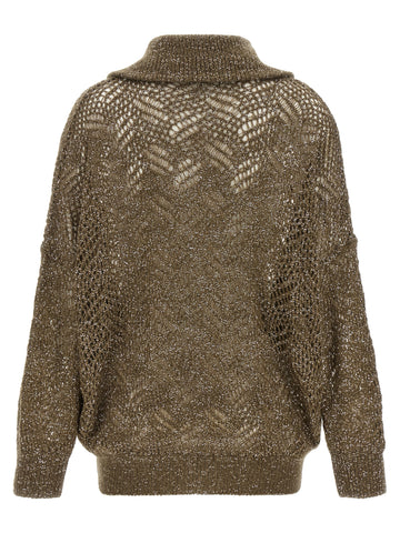 Brown Polyamide Cardigan