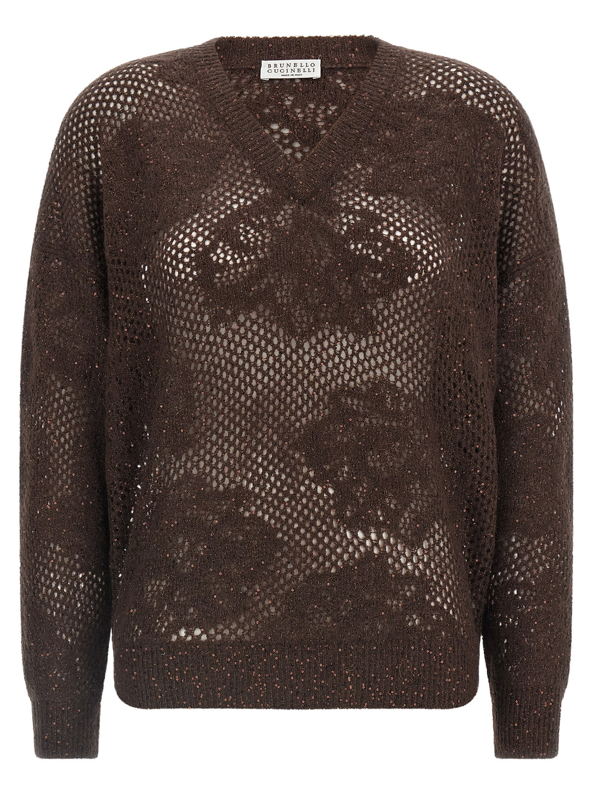 Brown Nylon Cardigan
