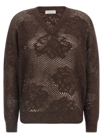Brown Nylon Cardigan