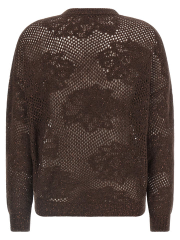 Brown Nylon Cardigan