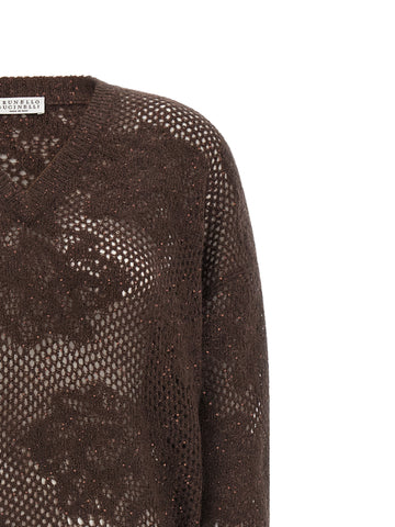 Brown Nylon Cardigan