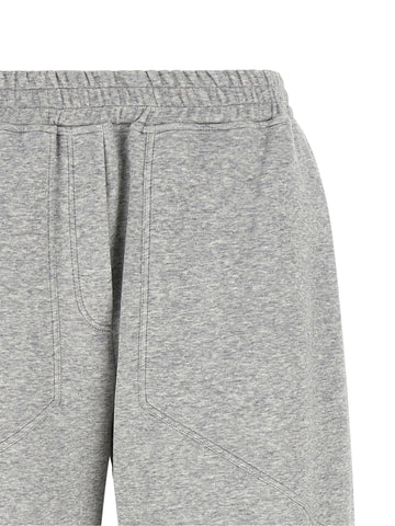 Gray Cotton Athletic Pants