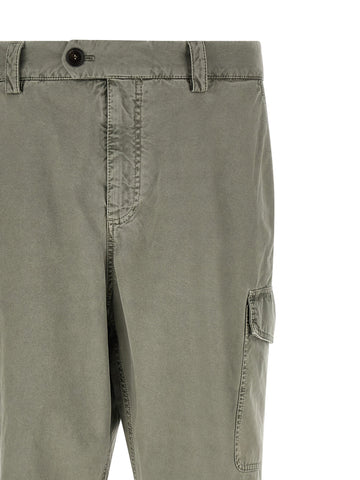 Bicolor Cotton Cargo Pants