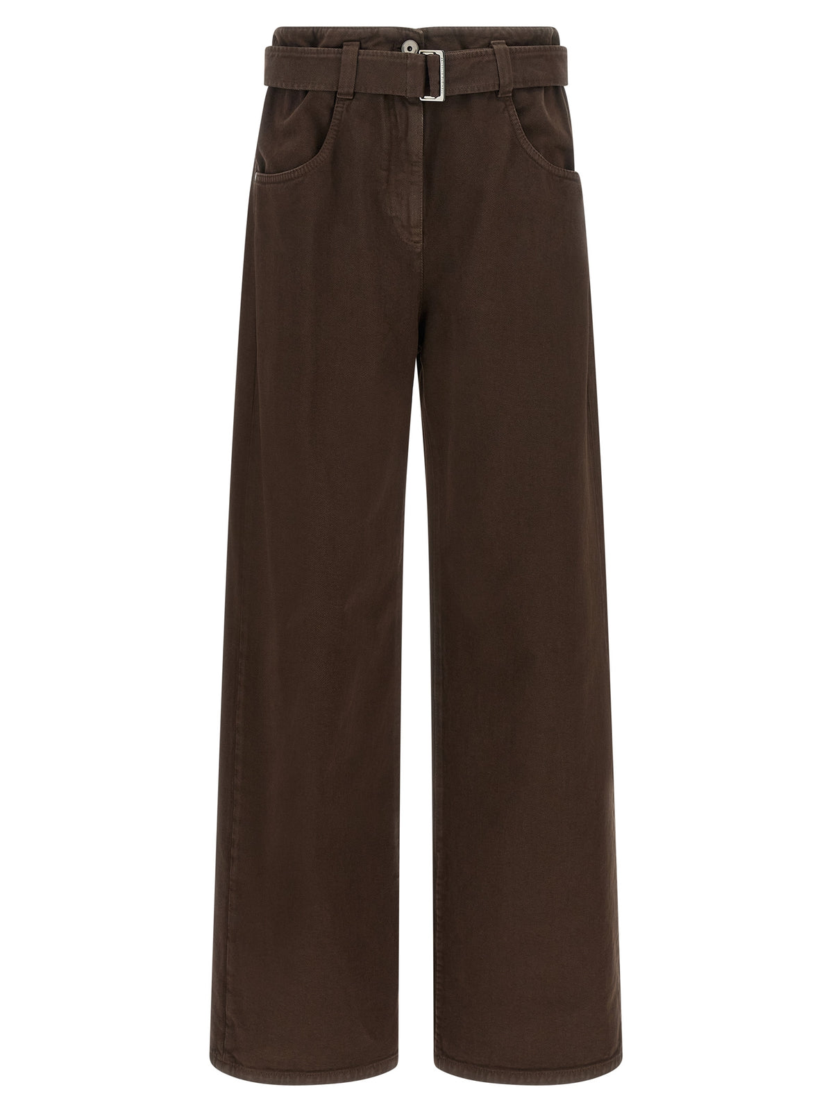 Brown Cotton Jeans Denim