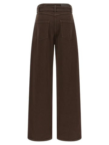 Brown Cotton Jeans Denim