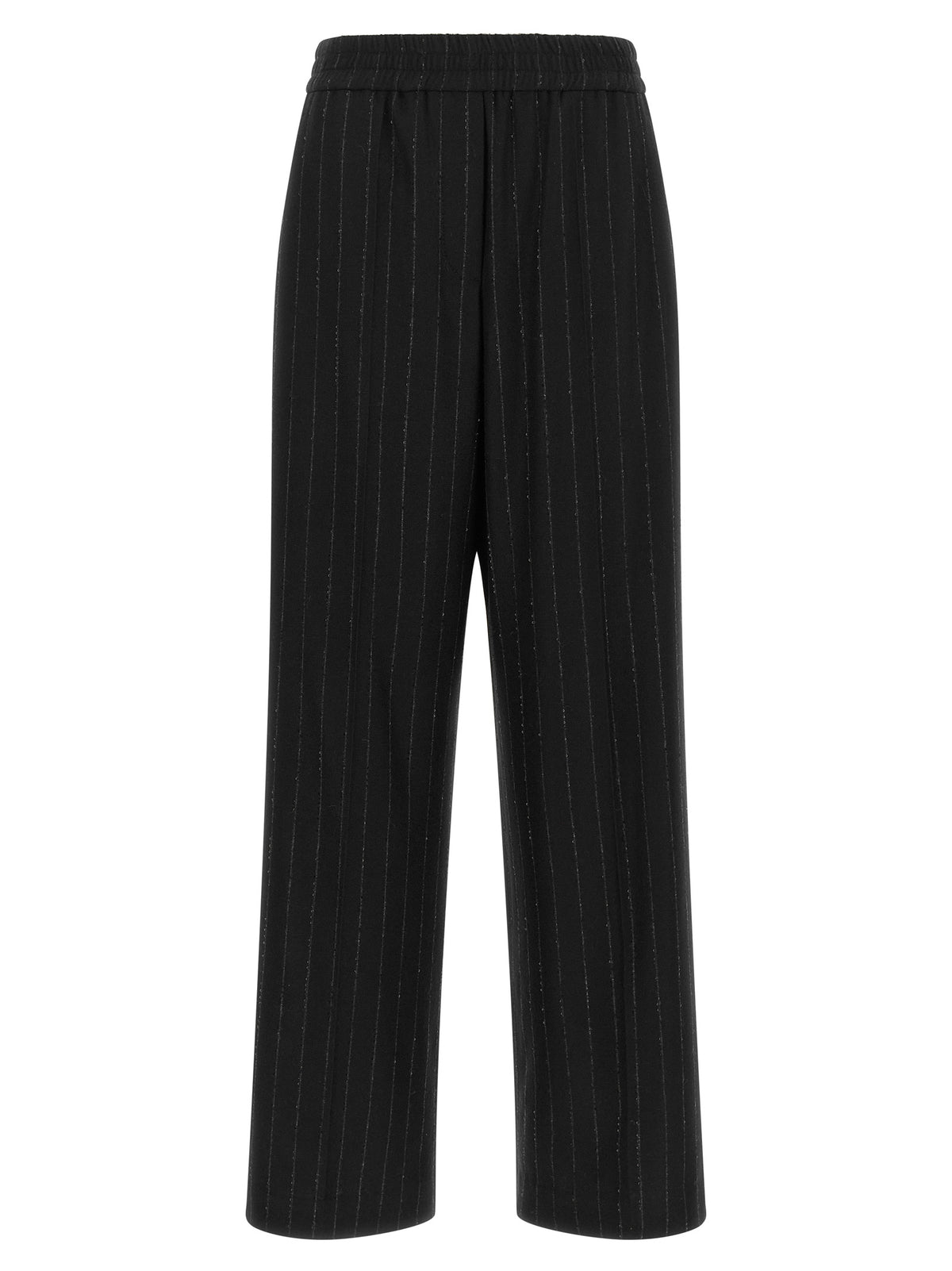 Blue Virgin Wool Casual Pants