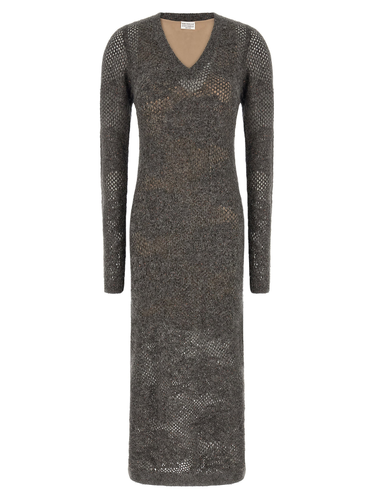 Gray Nylon Casual Dress