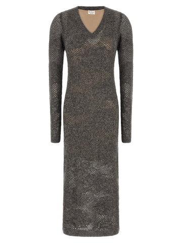 Gray Nylon Casual Dress