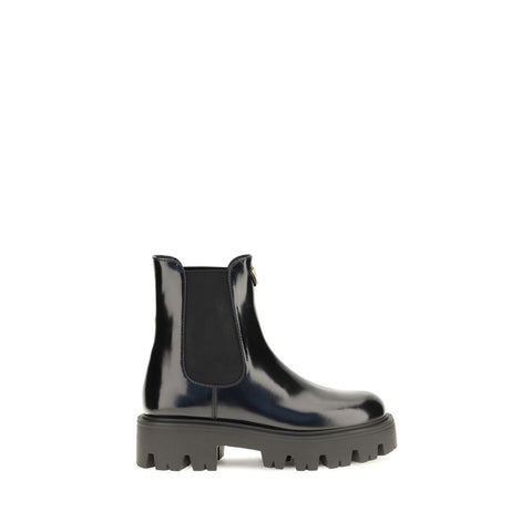 Black Calf Leather Bos Taurus Chelsea Boots