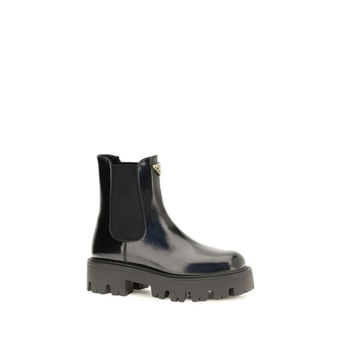 Black Calf Leather Bos Taurus Chelsea Boots