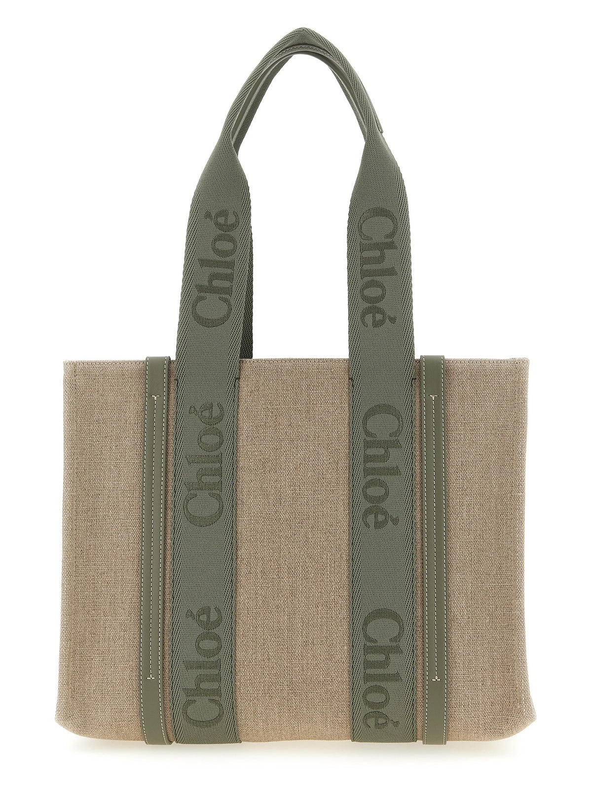 Bicolor Linen Tote Bag