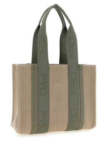 Bicolor Linen Tote Bag