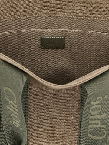 Bicolor Linen Tote Bag
