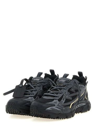 Black Polyethylene Athletic Sneakers