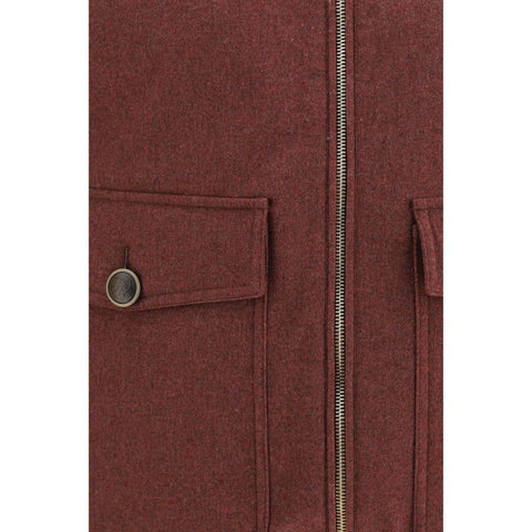 Bordeaux Wool Oves Aries Sleeveless Jacket