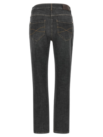 Gray Cotton Slim Fit Jeans