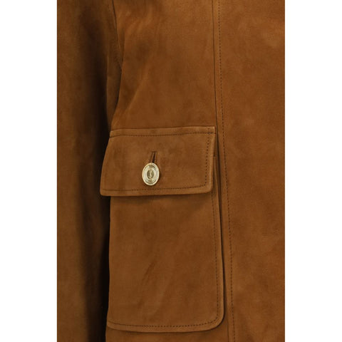 Brown Lamb Ovis Aries Full-Length Jacket