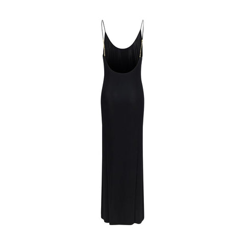 Black Viscose Casual Dress