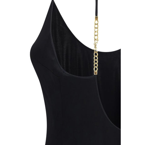 Black Viscose Casual Dress