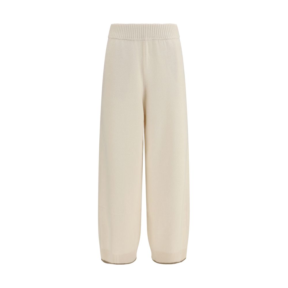 White Cashmere Casual Pants