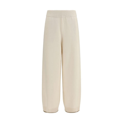 White Cashmere Casual Pants