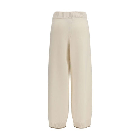 White Cashmere Casual Pants
