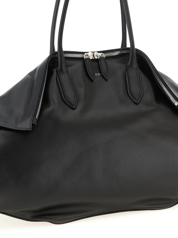 Black Calfskin Shoulder Bag