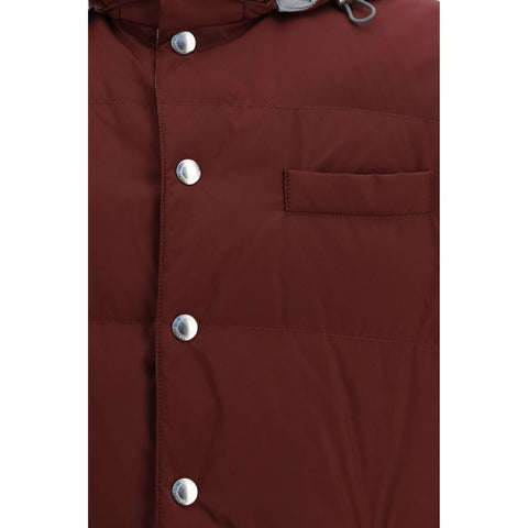 Bordeaux Polyester Sleeveless Jacket